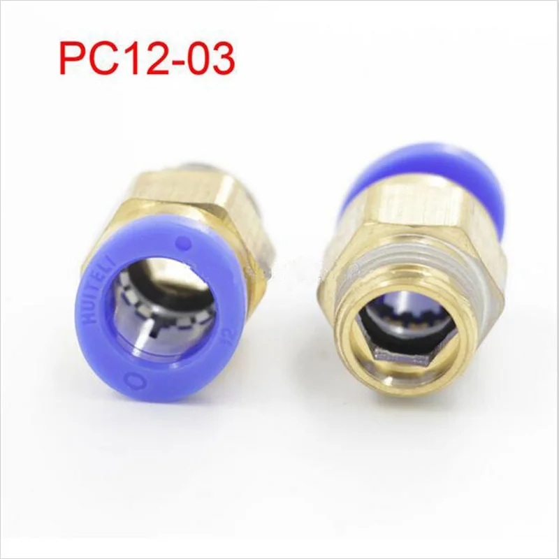 

10Pcs PC12-03 New Standard Pneumatic Fittings Quick Connectors