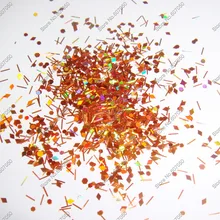 50 грамм x Смешанные Лазерные бронзовые(блестящие полоски+ бриллиант+ шестигранник) блестки Spangles форма для DIY украшения ногтей и блестки для ногтей