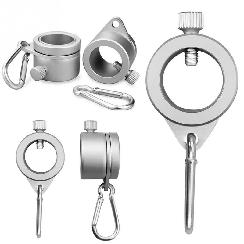 

Aluminum Alloy Flag Pole Rings 360 Degree Rotating Flagpole Mounting Rings Kit with Carabiner for 0.75-1.02Inch Flagpole #719