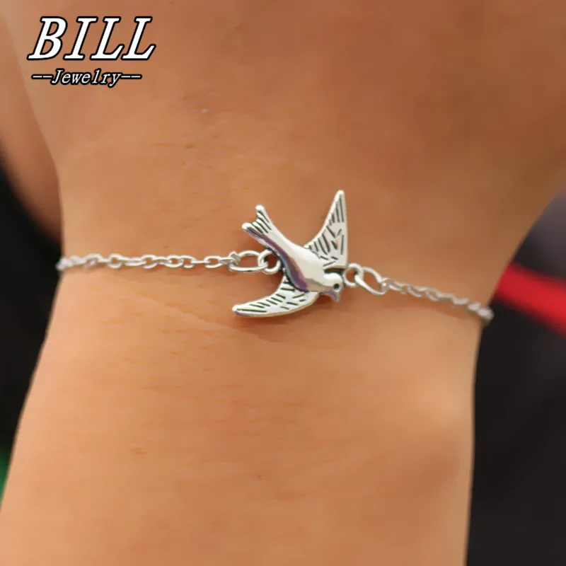 

SL184 One Direction Charm Bird Bracelets Bangle pulseras mujer Women Men Jewelry Wrap Bracelet 2018 European & American HOT Sale