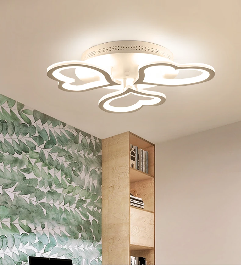 Скандинавский креативный в форме сердца светодиодный потолочный светильник лампа с плафоном для дома гостиной потолочный светильник