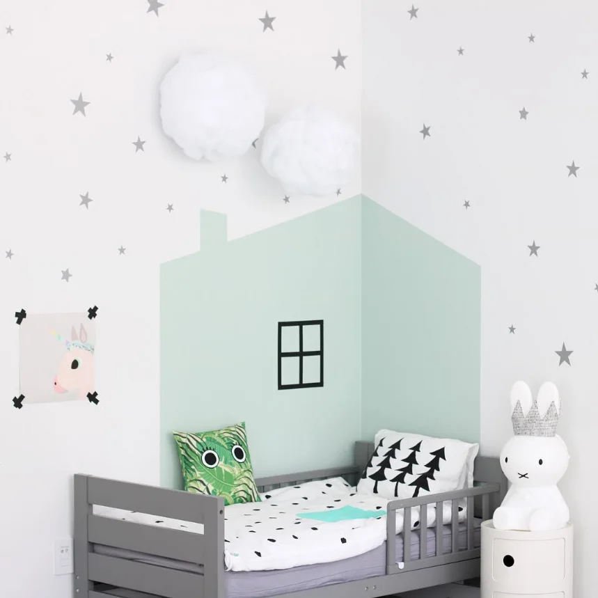 Наклейки на стену со звездами на заказ для детской комнаты, настенные Стикеры для детской комнаты, художественные наклейки на стены, декоративные обои для дома