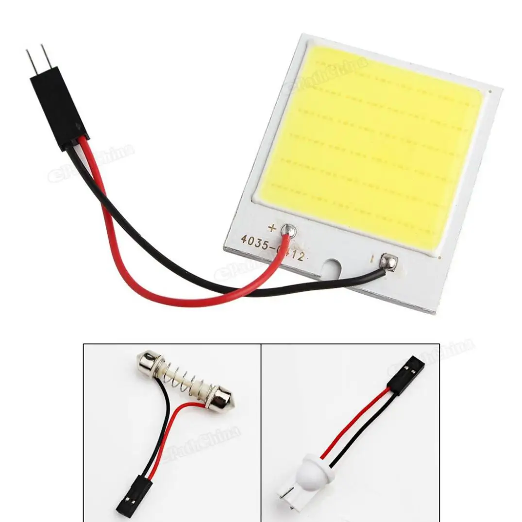 48SMD T10 COB белый светильник Светодиодный лампа для чтения автомобиля авто интерьер
