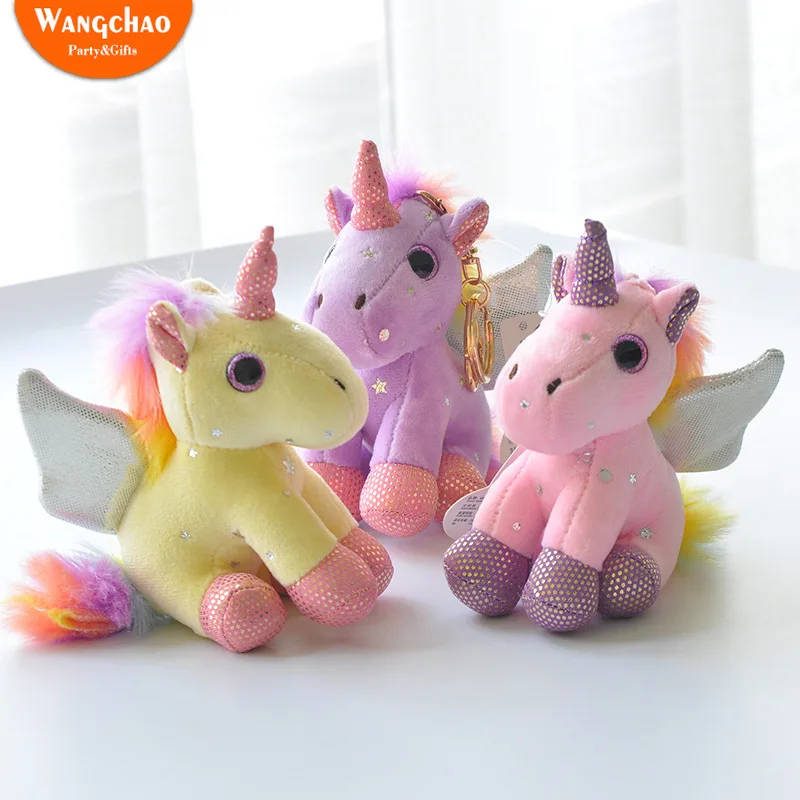 

Plush Unicorn Party Birthday Gift Woman Bag Charms Trinket Unicorn Toy Keychain Child Party Gift Party Favors for Kids