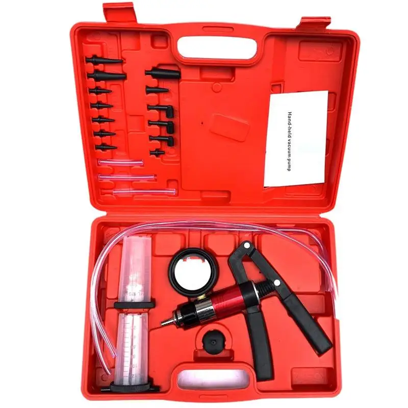 Hand Held Vacuum And Pressure Pump Tester Kit Brake Bleeder Set For Car