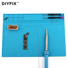 DIYFIX термостойкая изоляционная настольная станция горячего воздуха пистолет коврик Мягкая силиконовая Подушечка для мобильного телефона BGA пайка DIY инструмент для ремонта