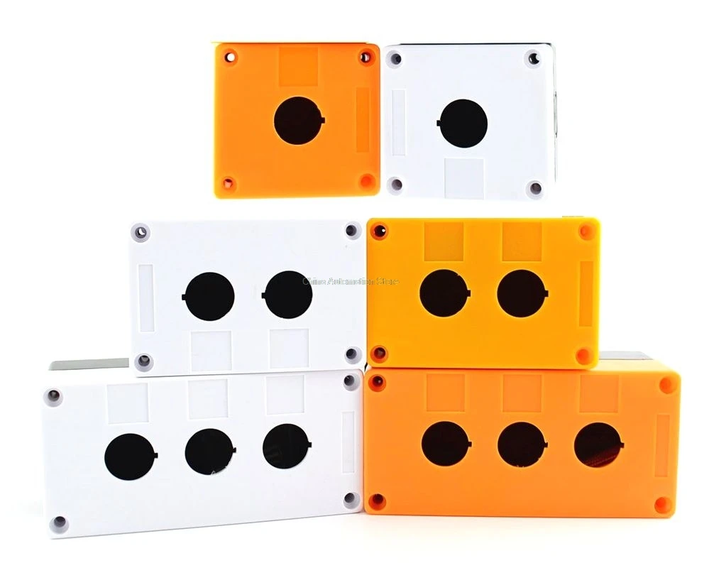 

22mm Hole push-button switch box Yellow White 1Hole 2Hole 3Hole 4Hole 5Hole