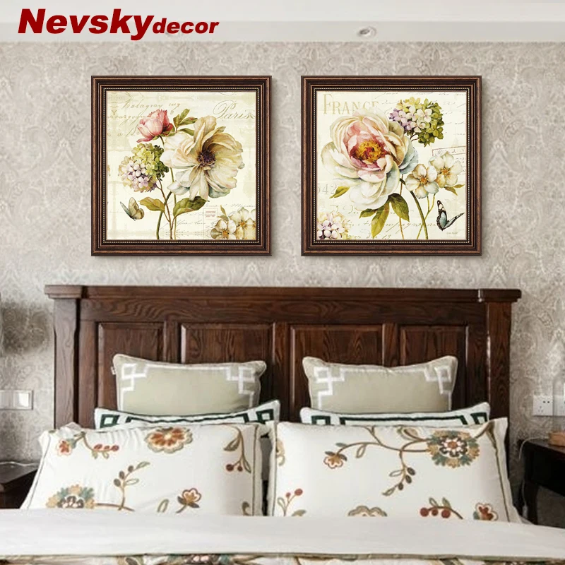 

Nevsky flower paintings on the wall art for a house with a frame for living room bedroom pastoral cuadros decoracion on canvas