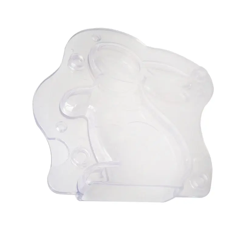 Пищевая пластиковая 3D Пасхальная стоящая форма в виде зайчика резка «сделай сам» форма Прозрачная шоколадная форма Сахарная паста