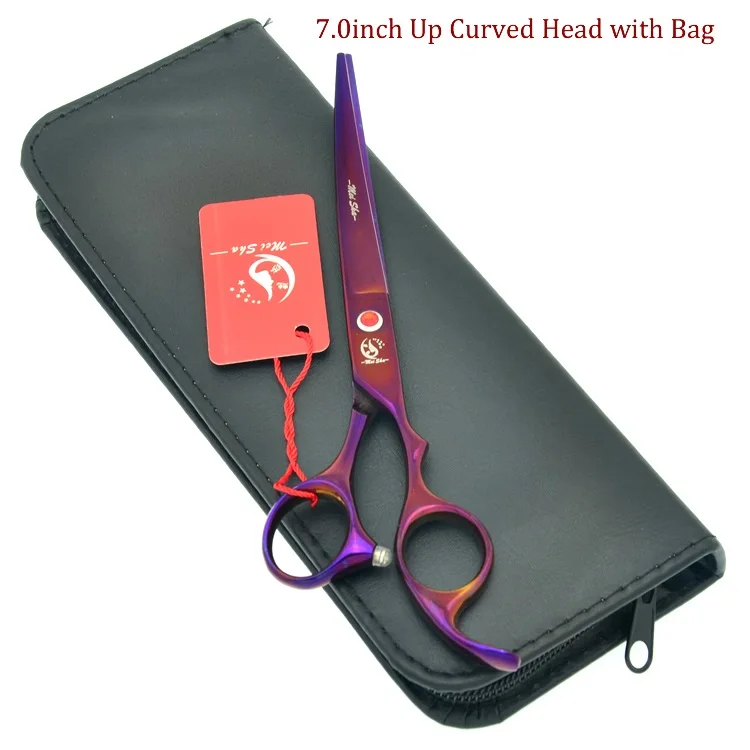 HB0114 with bag Meisha Профессиональный 7," ножницы для домашних животных собак Уход за лошадьми ножницы из нержавеющей стали, для щенков истончение машинки для стрижки с расческой сумка HB0238 - Цвет: HB0114 with bag