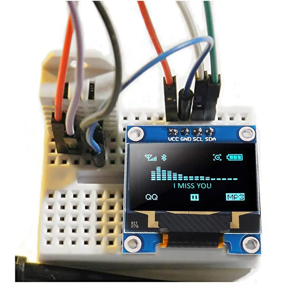 

0.96 Inch Oled Module 12864 128x64 Yellow Blue Ssd1306 Driver I2c Serial Self-luminous Display Board For Arduino Raspberry Pi