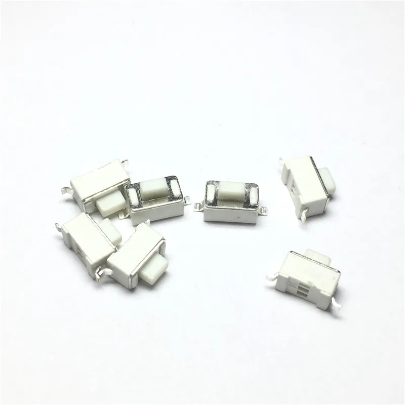 

100PCS/LOT SMD SMT White 3*6*5 micro switch touch 2pins For Anti - theft device Remote control switch 3x6x5H