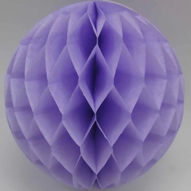 10 шт. 2 дюйма 5 см бумажные шары гирлянды соты фонарь Рождественская елка украшения - Цвет: Light purple