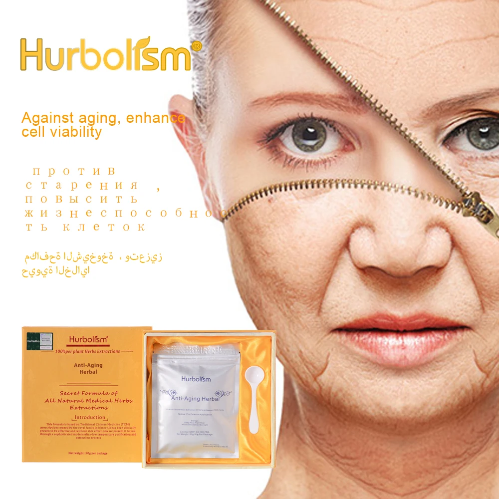 

Hurbolism New update TCM Herbal Powder to Anti-Aging, Against aging,enhance cell viability, Acne face, Face care whitening skin.