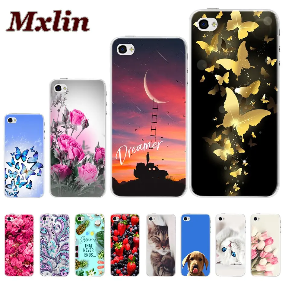 Классный Модный чехол с рисунком для Apple iPhone 4S 4 мягкий силиконовый бампер iphone 4s S