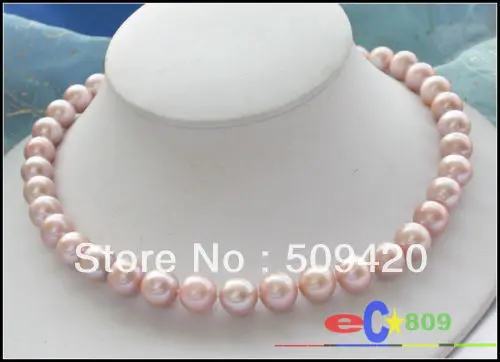 

~~ Free ShippingAAA++ 17" 12MM ROUND Lavender AKOYA PEARL NECKLACE 14KT