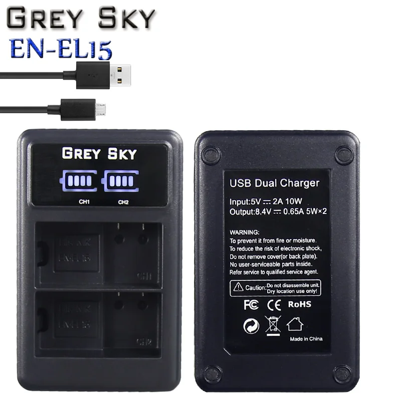 

for nikon EN-EL14 EN-EL14a EN-EL15 EN-EL5 EN-EL3E For LCD USB Nikon Camera battery dual and Single Charger