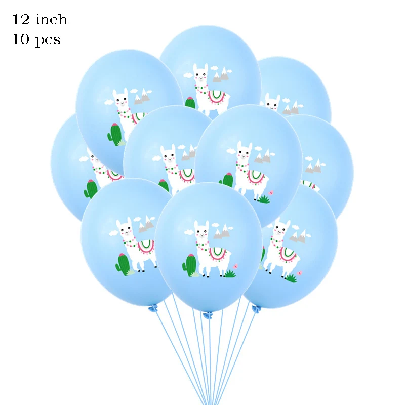 12 дюймовые разноцветные Мультяшные животные Альпака лама латексные шары с днем рождения надувные воздушные шары для вечеринки