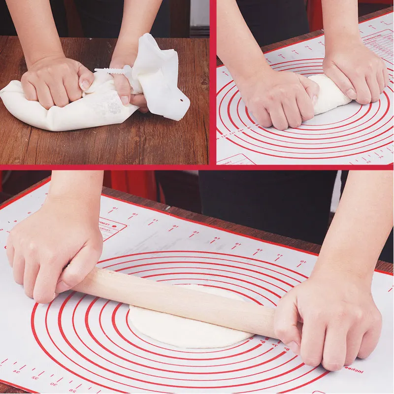 Baking Tool High Temperature Resistance Kitchen Kneading Pad Surface Mat Large Anti Slip Rolling Plate Silica Pad