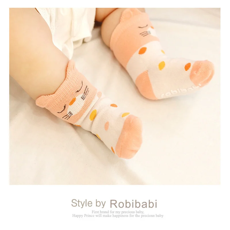 Cute Animal Infant Baby Socks Cartoon Anti-Slip Floor Socks Boys Girls Warm Toddler Socks Spring Autumn 0-4 Y Baby Boys Clothing (2)
