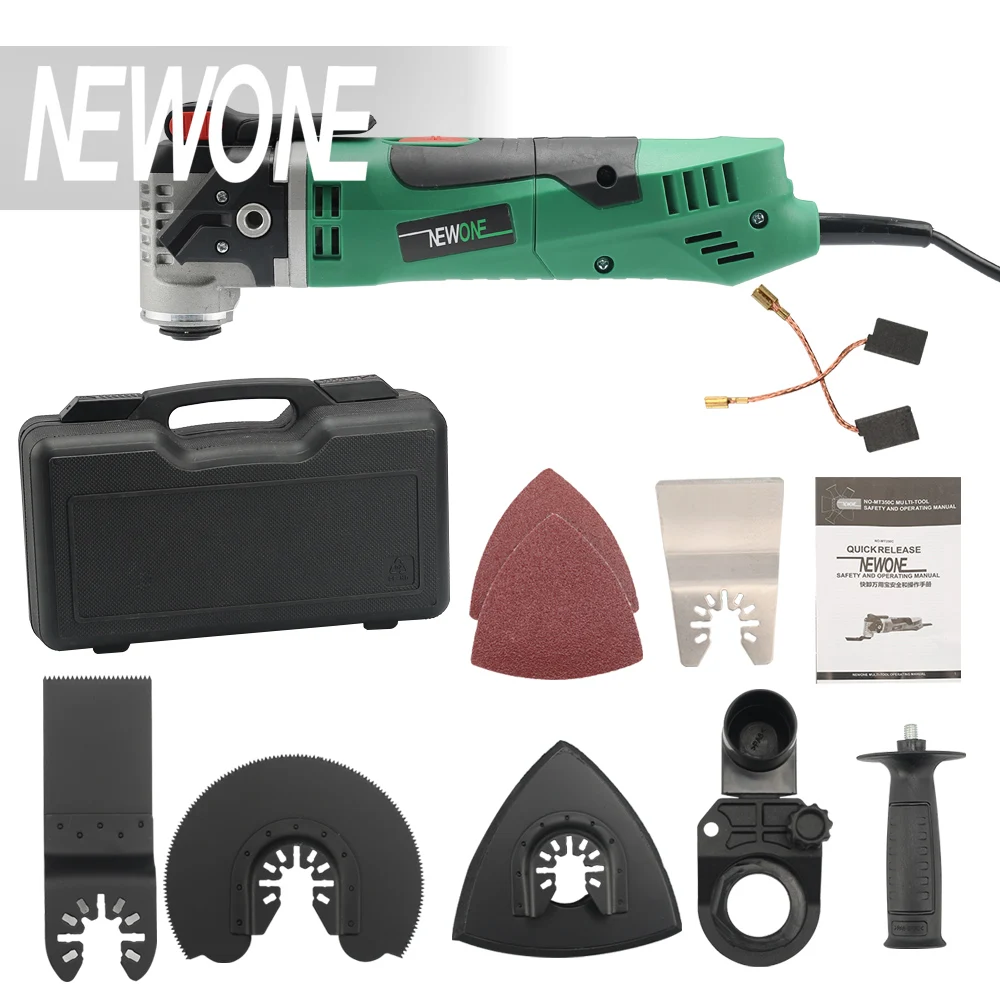 Beste Set 3 NEWONE 350 w Quick Release Electric Power Tool Variabele Snelheid RotatingOscillating Multi Tool Kit Multi Functie