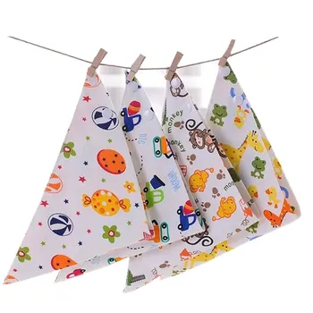 5pc Cotton Baby Towel Toddler Newborn Triangle Scarf Babero Girls Feeding Smock Infant Bibs Burp Cloths Baby Accessories new cute baby bibs cartoon printing cotton newborn infant girls and boys toddler triangle scarf bandana