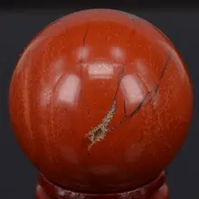 1,"), 40 мм природным драгоценным камнем Красного Сфера из яшмы кристаллический Глобус Массажный мяч Исцеление чакры камень «reiki» резные изделия W/воротник-стойка