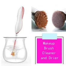 New Convenient Pro Electric Makeup Brush Cleaner & Dryer Set Make Up Brushes Washing Tool Makeup Brushes Cleaner Machine 25# electric makeup brush cleaner convenient silicone make up brushes washing cleanser cleaning tool machine new new