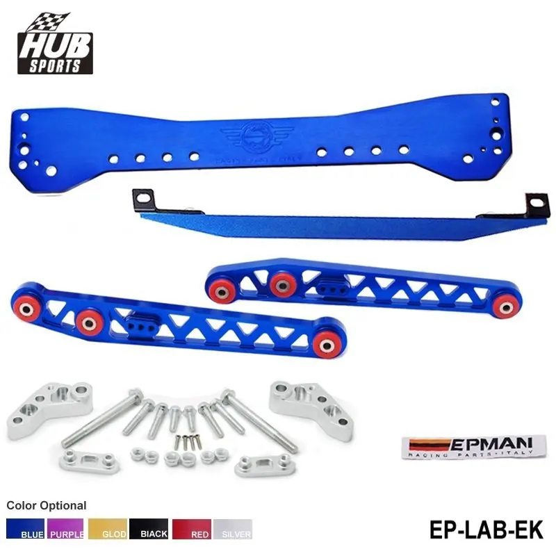 Subrame Bar+Lower Tie Bar+Rear Lower Control Arm For Honda Civic EK 96