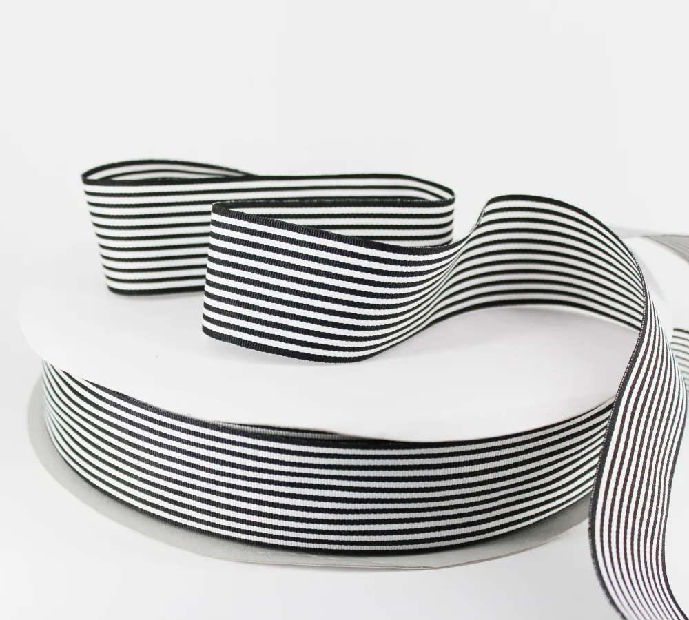 Double Sided Stripe Black And White Stripe Grosgrain Ribbon Vertical Wave Tape Chevron Ribbon Herringbone Fabic Wrap Band ribbon decoration,ribbon supplies,wrapping ribbon,grosgrain ribbon,sewing ribbon