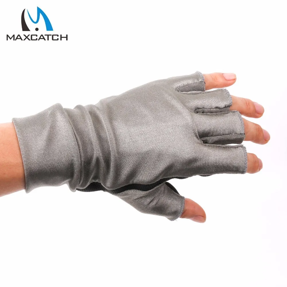 Maximumcatch анти-УФ перчатки без пальцев из эластичной ткани для рыбалки на открытом воздухе перчатки для рыбалки