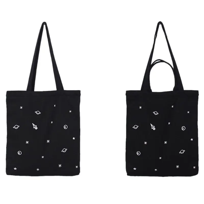 

Fashion Shopping Bag Women Girl Beach Shoulder Bag Handbag Canvas Shopping Tote Zipper Large Shopper Bag