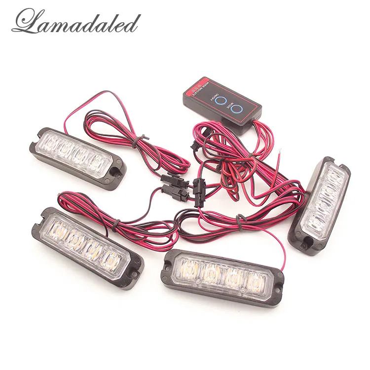 Dc12v Red Blue Amber High Bight 48w Police Vehicle 4x4 Led Strobe