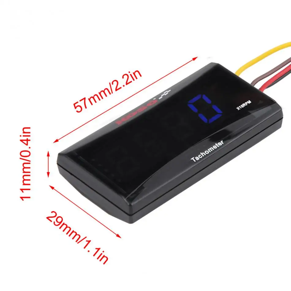 Светодиодный Тахометр для мотоцикла, измеритель скорости и оборотов постоянного тока 8-18 в для Honda Yamaha Kawasaki