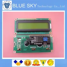 Бесплатный Shiipping 10 шт. = 1 лот IIC/I2C + LCD1602 желтый/Зеленый Подсветка ЖК-Дисплей Панель для ardu