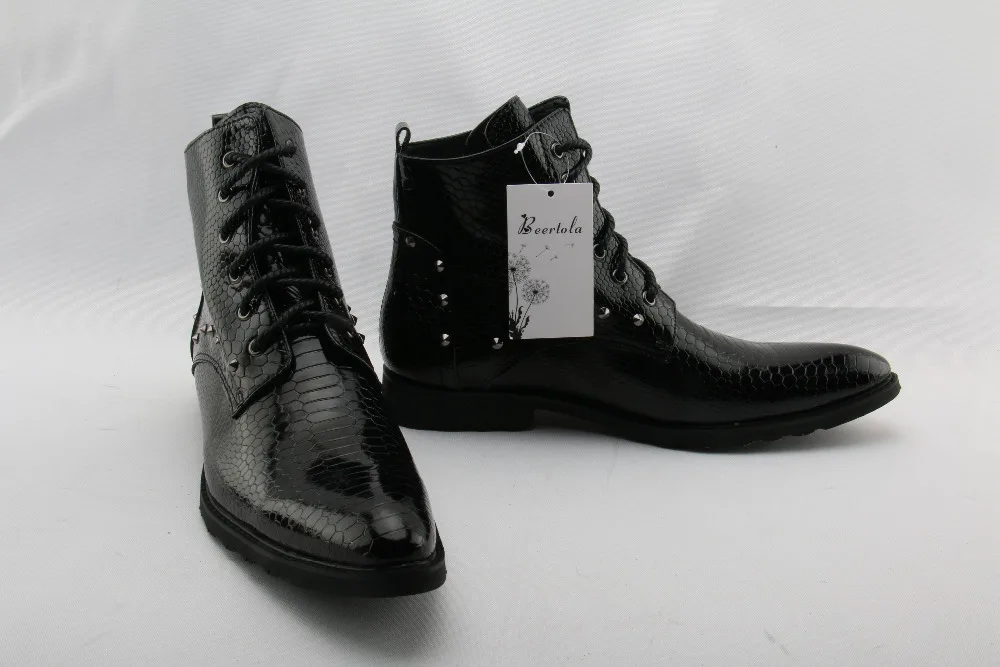 Bottes Dentelle As up top Hommes Picture Haute Rivets Noir knwX80PO