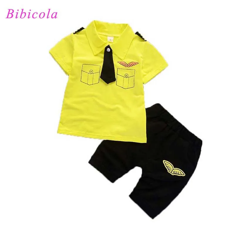 BibiCola Baby Summer Boys Clothing Sets Infant boy tops + shorts tracksuit Children Kids Suits