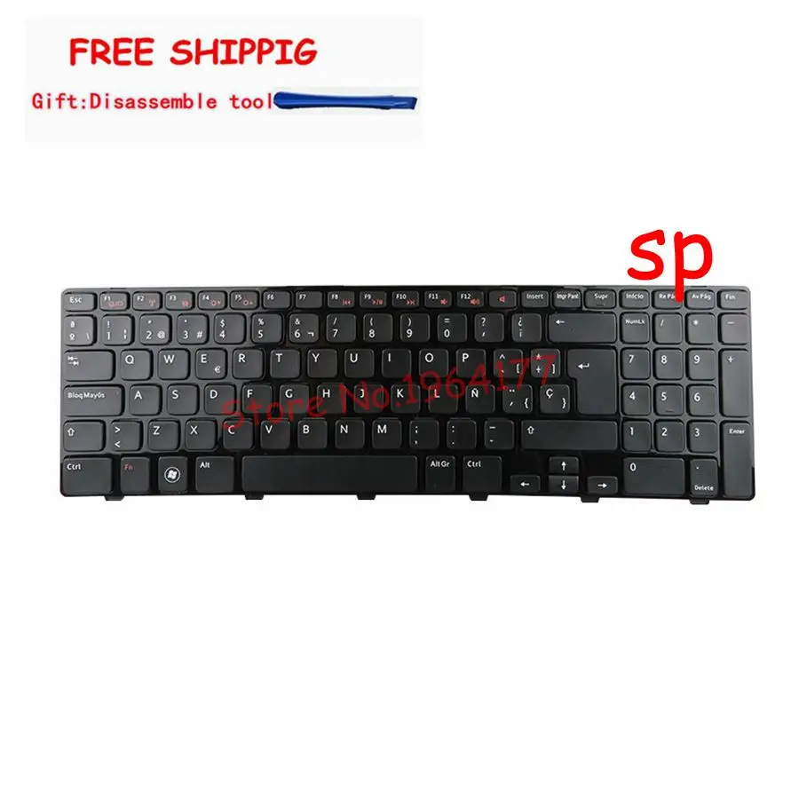 Запчасти Teclado Испанский Клавиатура для ноутбука Dell Inspiron 15R N5110 M5110 N 5110 Клавиатура ноутбука черная оправа