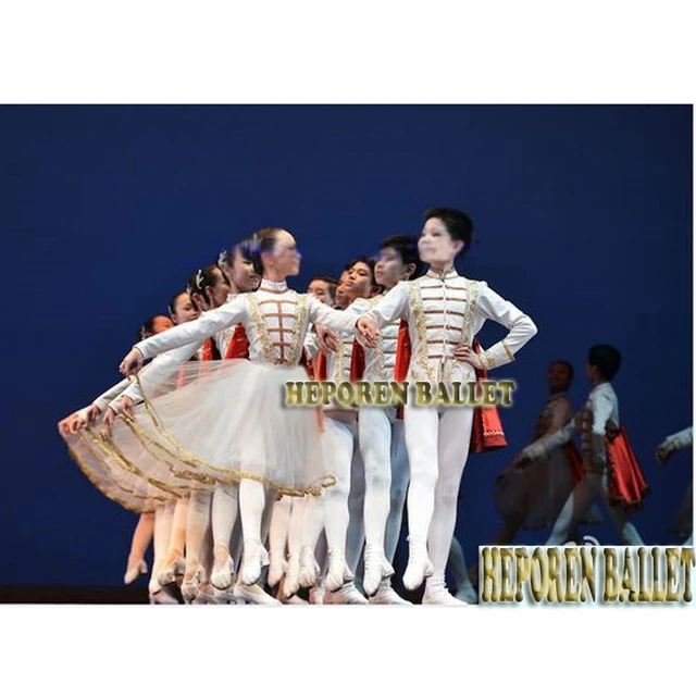 Swan Lake Man White and Golden Velvet Ballet Jacket,Fairy Prince Dance  Costumes Male Ballet Suit Dance Top Coat Dance Clothes