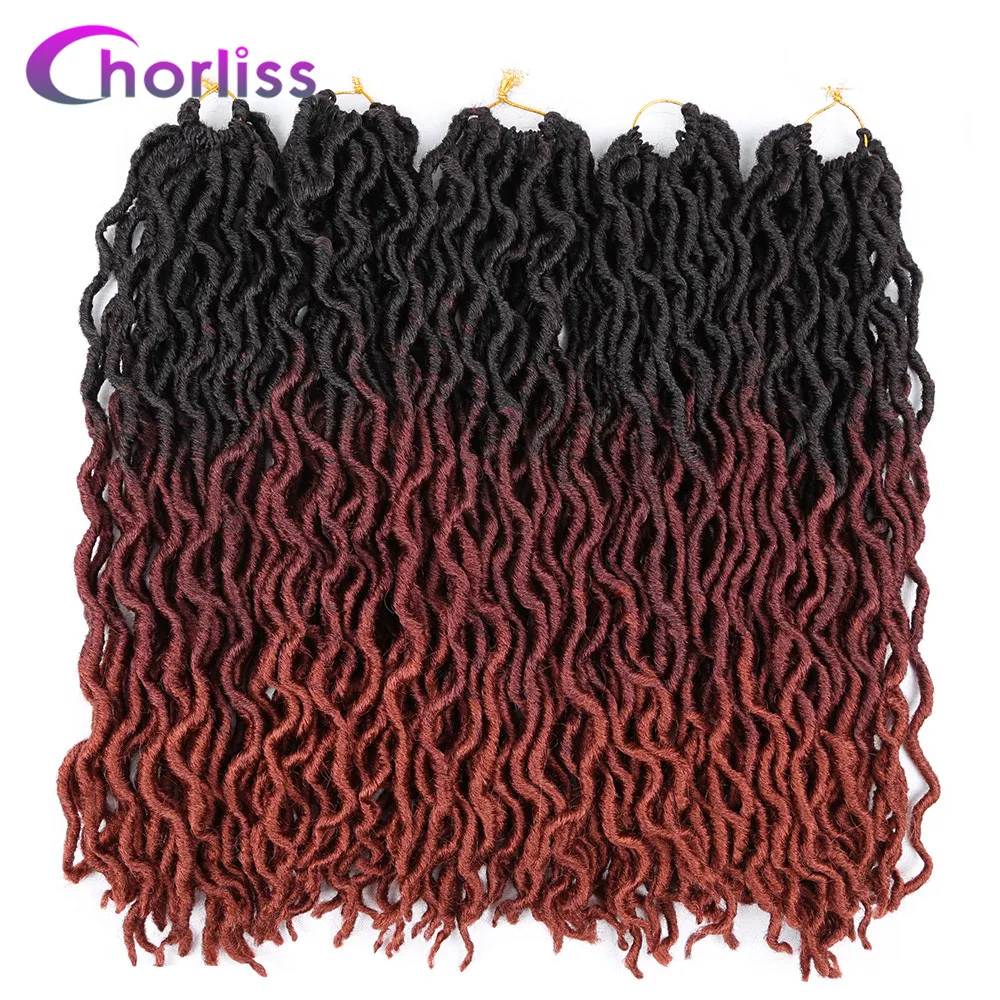 

Ombre Dreadlock Hair Extensions 20inch Chorliss Women Locs Soft Crochet Braids Faux Locs Curly Synthetic Crochet Hair Extensions