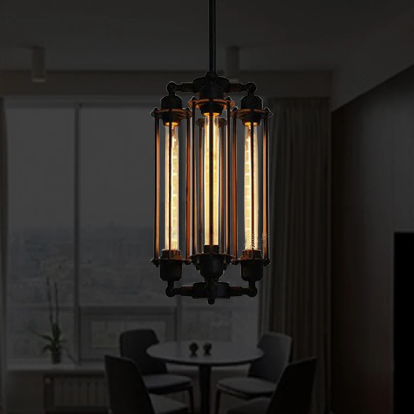 

Nordic Vintage Loft Flute Creative Pendant Lamp,Retro Iron Pendant Lights Bar Restaurant Metal Black Industrial Lamps Deco