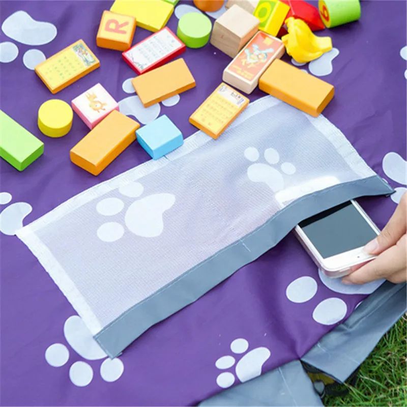 150 см круглая сумка для хранения детских игрушек портативный игровой коврик лего одеяло для хранения игрушек детское напольное одеяло коврик для путешествий коврик для пикника