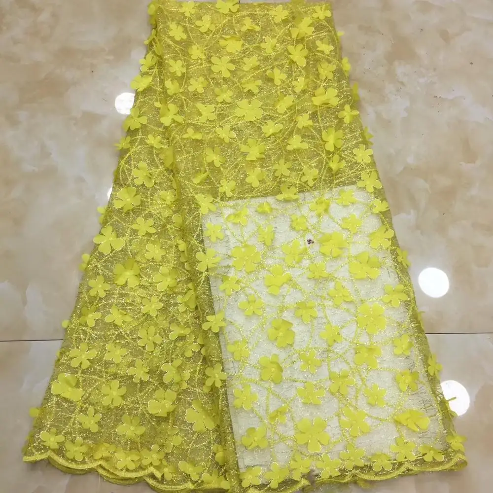 

Latest flowers European style beads dress fabric wholesale Nigeria net Tulle lace fabric for dress XZXJUL222