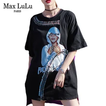 Max LuLu Роскошные Япония, Стиль для девочек панк уличная Женская Vogue футболка Брендовая Дизайнерская обувь Camisa Feminina Женская летняя футболка с длинными рукавами