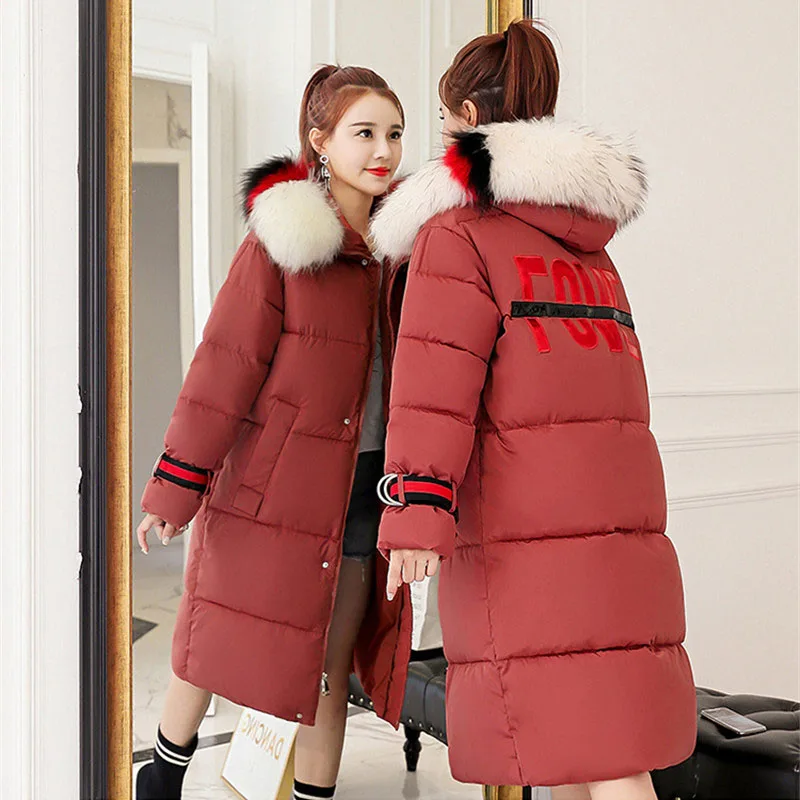 Manteau Vers Ioqrcjv1979 Fourrure Bas Black white Vestes Parkas Taille Chaud rust Coton Épaississent Col Plus Red Nouveau Vogue gray Femmes D'hiver armygreen Le De Hoodies Femelle 2018 La 6fygYb7