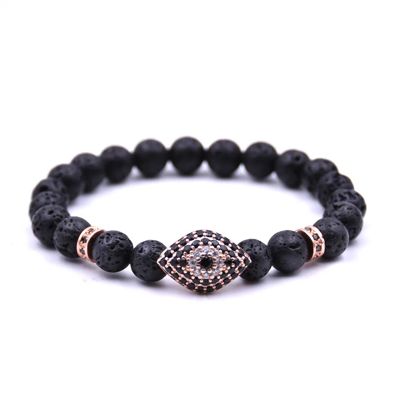 YIZIZAI CZ сглаза Для мужчин Jewelry Браслеты с бисером для Для женщин Pulseira Masculina Feminina камень браслеты роковой Шарм Bijoux браслет