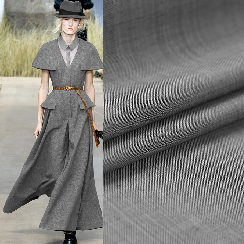 150CM Wide 300G/M Spring and Autumn Winter Gray Wool Polyester fabric