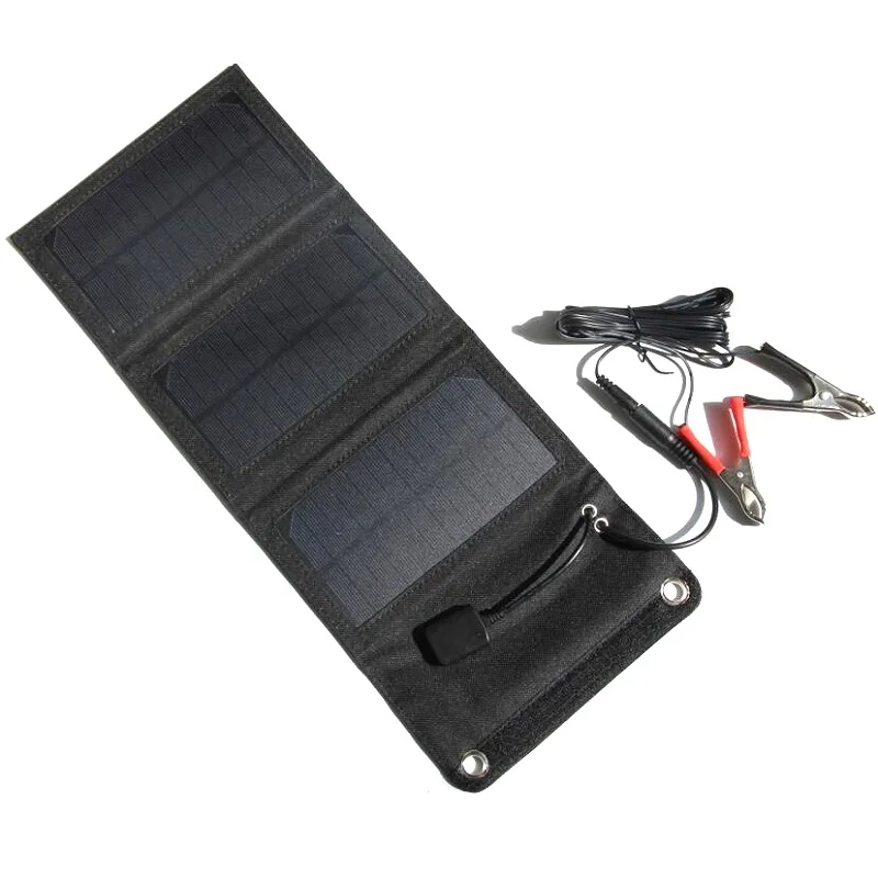  5W 5V/18V Outdoor folding Solar Panel 12V USB Output Portable Foldable Power Bank waterproof Solar 