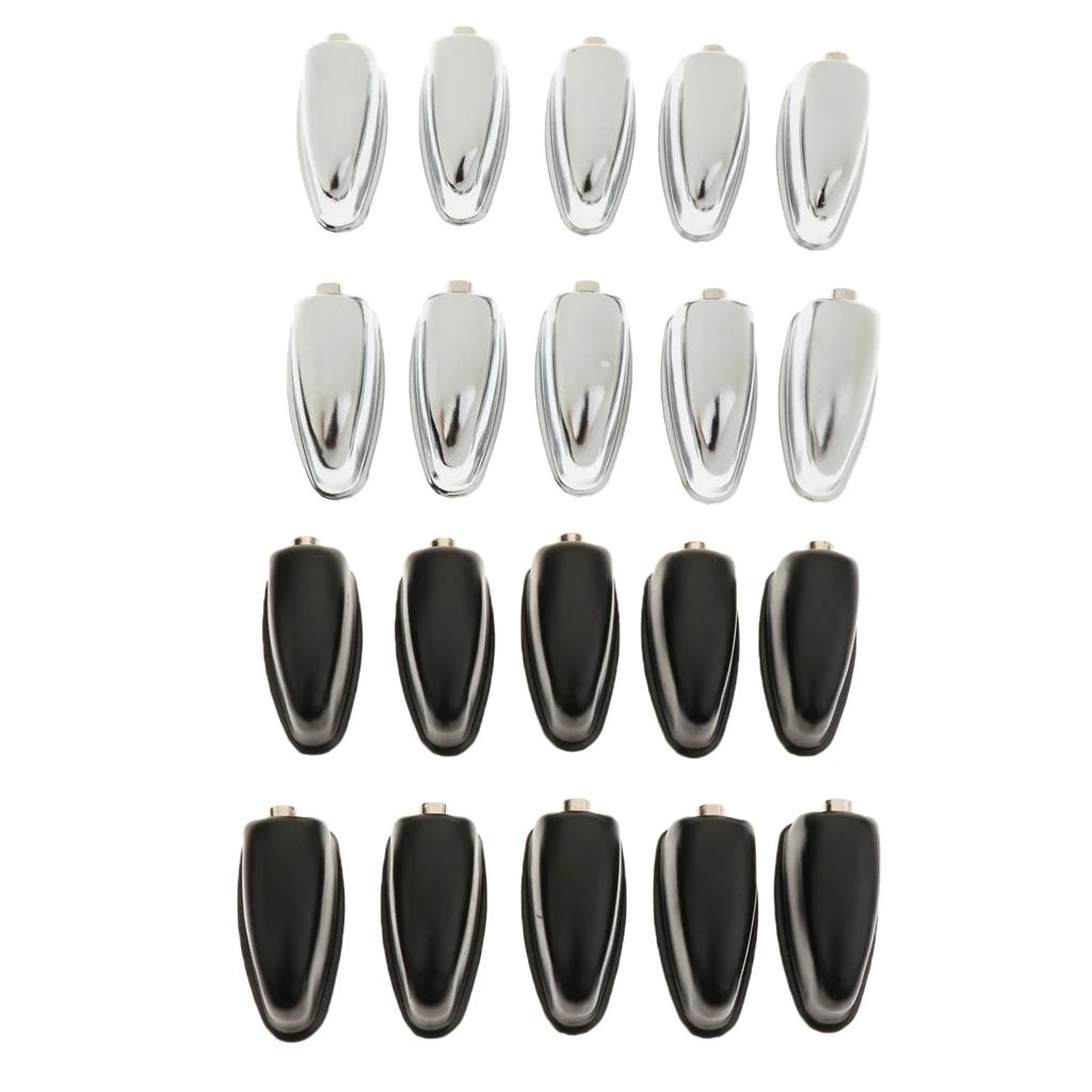 10 Pieces Finest Iron Bass Drum Claw Hooks Percussion Snare Drum Lugs Percussion  Instruments Accessory Silver/Black
