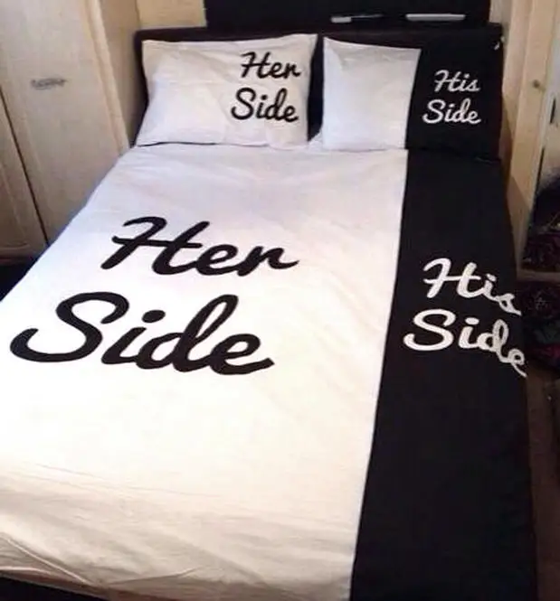 His Side And Her Side Bedding Sets Duvet Covers Bed Sheet
